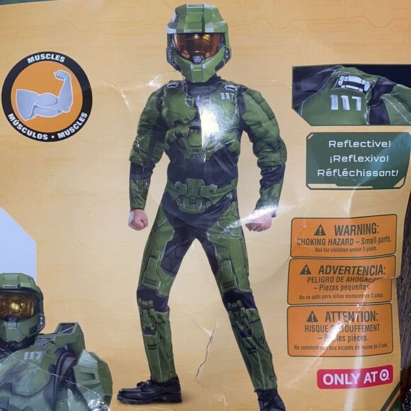 🔥Kids' HALO Master Chief Infinite Deluxe Halloween Costume Jumpsuit New - Picture 5 of 7